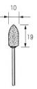軸付砥石 砲弾型 ブルー(SA) φ10 x 19mm (#80)
