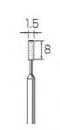 ダイヤモンド・バー 円筒型 Φ1.5x8mm (軸径3.0mm)