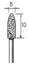 ダイヤモンド・バー トンガリ型先丸 Φ5.0x10mm (軸径3.0mm)